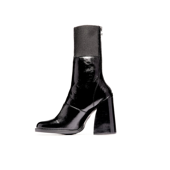 L'intervalle Shoes - L'intervalle Y2K Elmer's Patent Leather Square Toe Boots